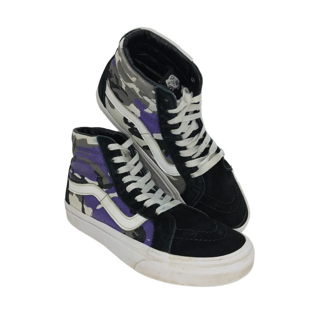 VANS SK8 Mens Pop Camo w/Purple Accents Hi Top Sneakers - Size: 5